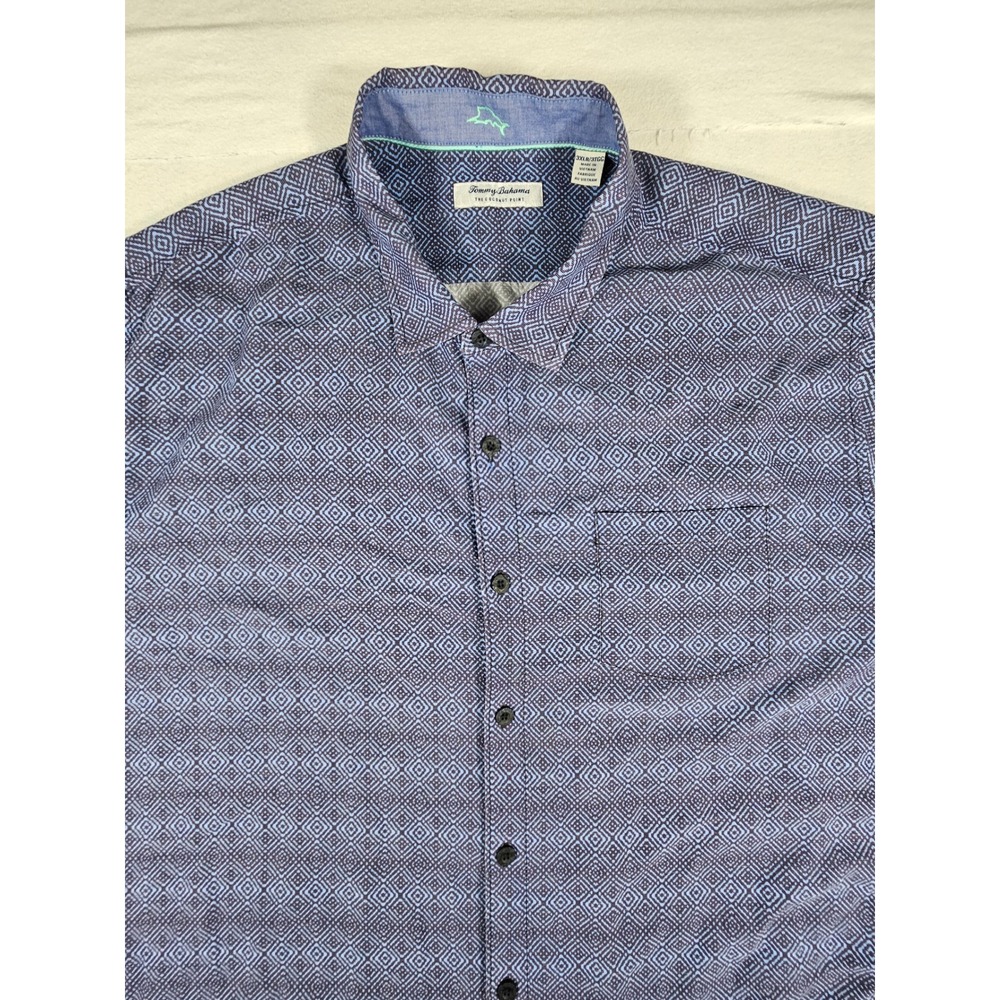 Tommy Bahama The Coconut Point Blue Diamond Print Shirt 3XLB BT324848 Mens